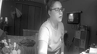 Teen skinny blond masturbates in front of hidden camera