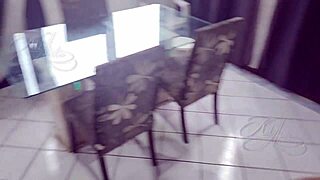 Caught cheating sluts in the kitchen and fucked both