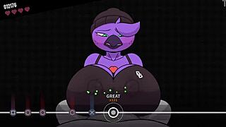 Big-boobed girl gets a boobjob in Beat Banger - She doesn't like you gameplay