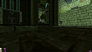 Futanari barbarian saves the day with monster cock action