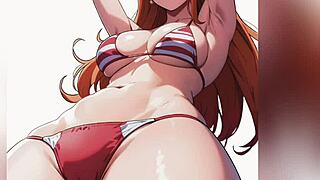 Nami from One Piece in French JOI - Learn how to stroke off in French