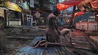 3D animated Fallout 4 porn: Diamond City public sex scene