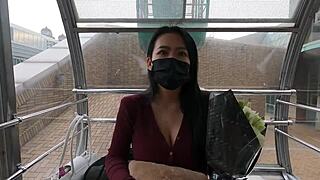 Beautiful Asian beauty Nina gets a Valentine's Day surprise