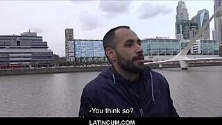 Muscular Latino gets paid for gay sex acts