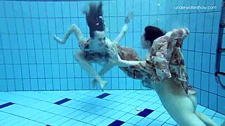 Steamy shower scene with Anna Netrebko and Lada Poeschuk in a swimming competition