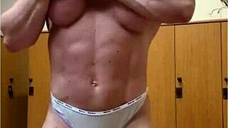 Get a massage from an amateur bodybuilder and a femdom in a POV video