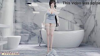 3D animated porn with nude dancing and shaking sounds