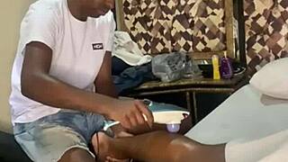 Massaged couple enjoys anal sex in Brazilian reality show