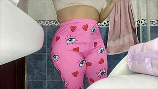 My stepmother's hidden bathroom secrets and her big ass