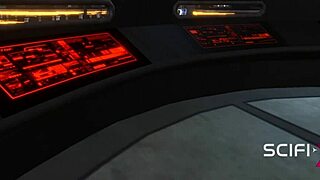 Shaved blonde gets fucked by a big cocked android