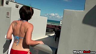 First time anal sex with hot amateur brunette Evelyn Lacie