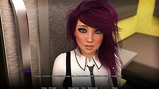Beautiful shemale goddess in hot 3D cartoon action