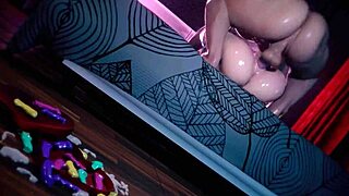 3D compilation of DOA Marie Rose's deepthroat skills