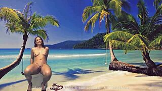 Pretty girl with an amazing set of curves masturbates with a glass dildo on Camsoda
