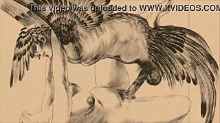 Vintage Erotic Comic Drawings From Antique Collection
