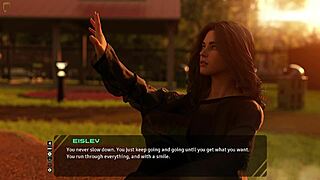 Stunning brunette talks about old days