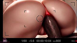 quick fill my ass - anal creampie by huge black cock - interracial gaping ass - ai porn