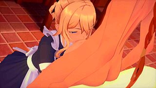 Hey, check out these hot maids from Jean Genshin Impact in 3D action!