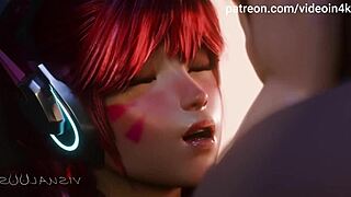 Cute Romantic Washroom Sex in 3D Hentai!