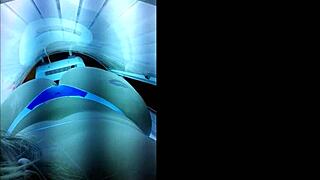 preparing my big ass for lover in tanning booth, join my videos