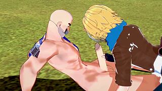 league of legends yaoi with ezreal and braum in costumes