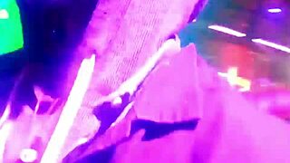 Night at Club Onyx with cool crowd and ebony strippers