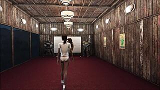 This cute brunette rocks the special wardrobe in fallout 4 fashion number 203!