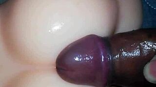 Testing my big silicone ass toy for fun