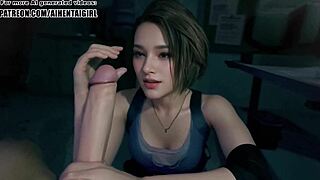 jill valentine cosplay handjob in uncensored resident evil hentai ai art