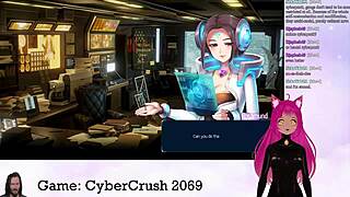 Vtuber Lewdneko Plays Cybercrush 2069 With Big Tits!
