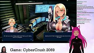 Vtuber Lewdneko Plays Cybercrush 2069 With Big Tits!