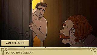 witch hunter trainer blonde wife cheats with huge cock, tight pussy creampied, cuckold husband nearly catches