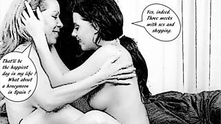 imogene gets the widow in this cartoon anime softcore story