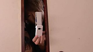 Exposed japanese teen furiously masturbates her shaved pussy!