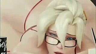 Mercy Takes Massive BBC in Anime Fuck