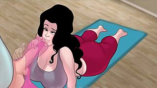 Big tits and big ass in hot yoga scenes