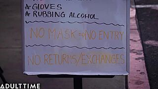 Quarantine sex gets steamy with step-dad for this model.