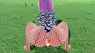 Wow, check out that big ass and tits in fishnet!