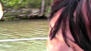 Milf Chyna White Sucks and Takes Big Cock in Wild Public Threesome