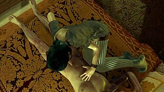 Goth elf gives handjob and blowjob in POV 3D!