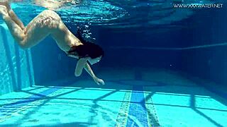 Jessica Lincoln, tatted Russian teen, strips by the pool 🏊‍♀️