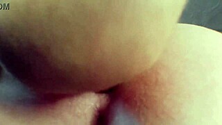 Stepsister's Shaved Pussy Licked in Garage Panties Play