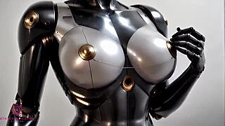Big titted sex robot receives your cum in close-up POV AI