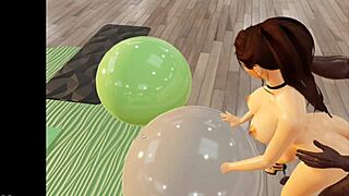 Young girl bent over for anal assfucking with monster cock in gym!