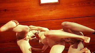 Hentai Uncensored - Sonia Gets Hardcore in Japanese Room With Futanari