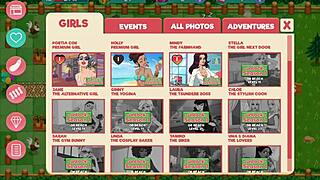 Booty Farm Hentai Game Part 10 with Cute Brunette Flashing Tits