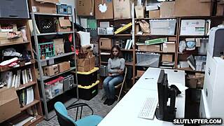 sarah banks deepthroats the horny officer