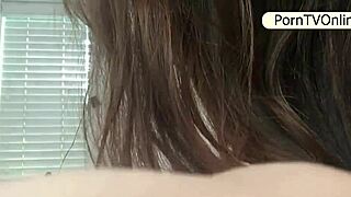 petite bri klein enjoys handjob and cowgirl with big cock