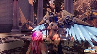 In EP5, the cute futanari EMISSARY gets her HUGE shaved PUSSY eaten in a sexy GANG BANG game.