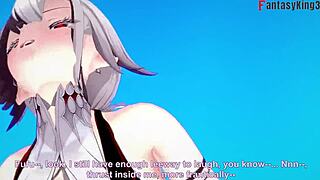 Hentai beach sex with Arlecchino and 3.3D cartoon action